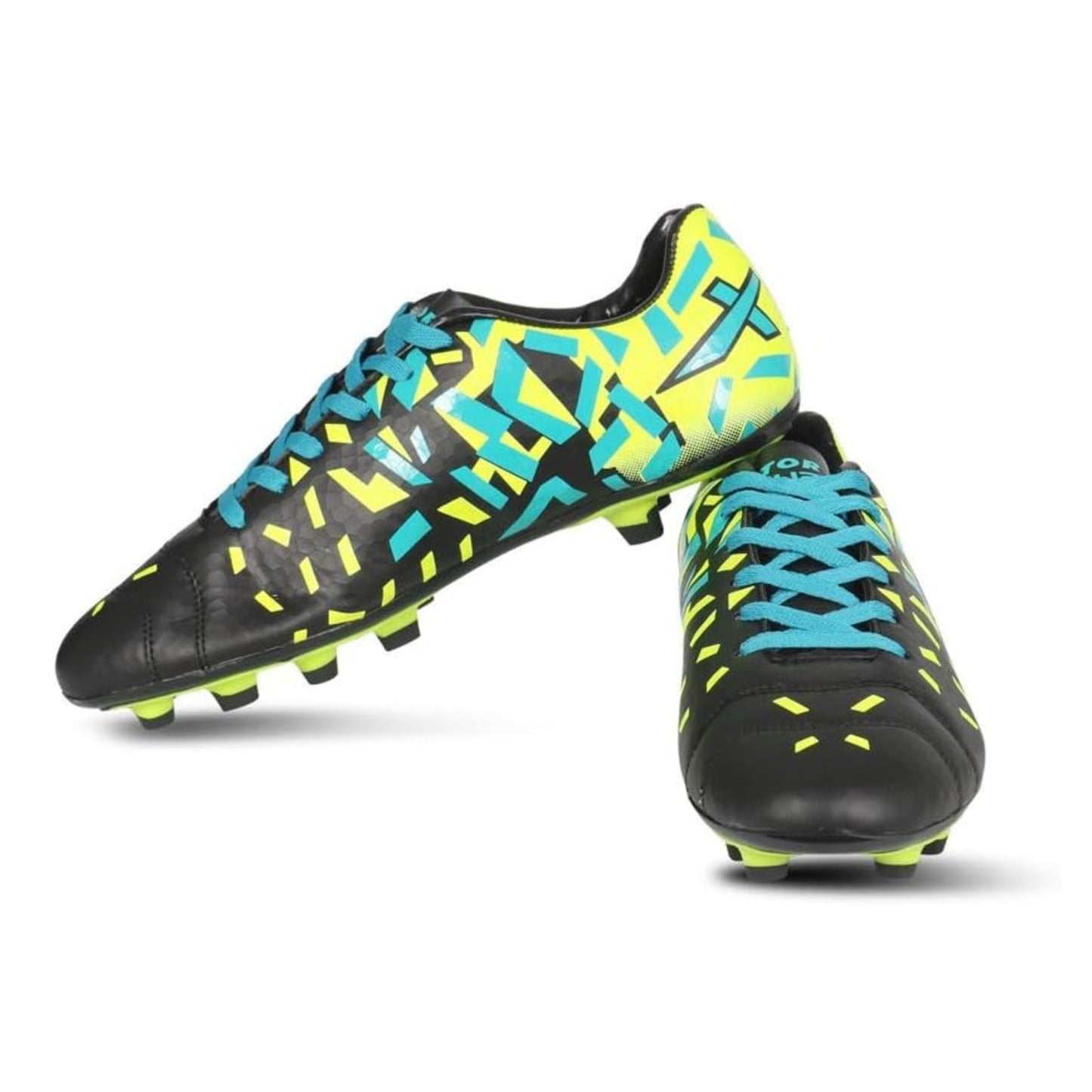 Vector X Chaser Kids Football Shoes | Green & Black | Size: EU 42, UK 8, US 9 | Material: Synthetic Leather & TPU | For Boys & Men | Optimal Traction