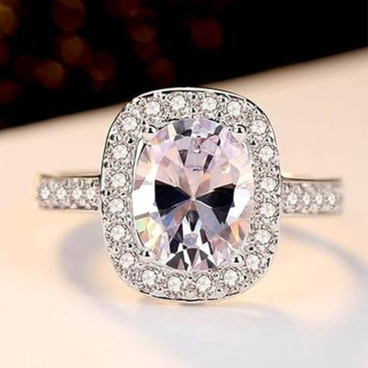 Youbella Solitaire Crystal Jewellery Silver Plated Ring For Women