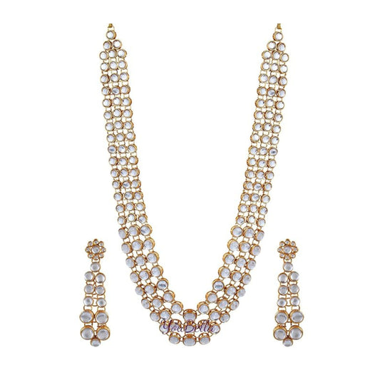 YouBella Stylish Latest Traditional Jewellery Gold Plated Jewellery Set for Women (Golden)(YBNK_5426A)