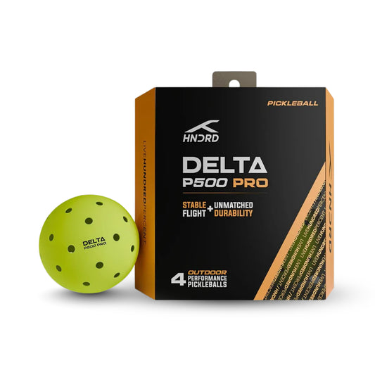 Delta P500 Pro Outdoor Pickleballs (4-Pack) | Neon Yellow | 40-Hole Design | Durable, High-Bounce Balls for Outdoor Courts | Ideal for Competitions and Recreational Play