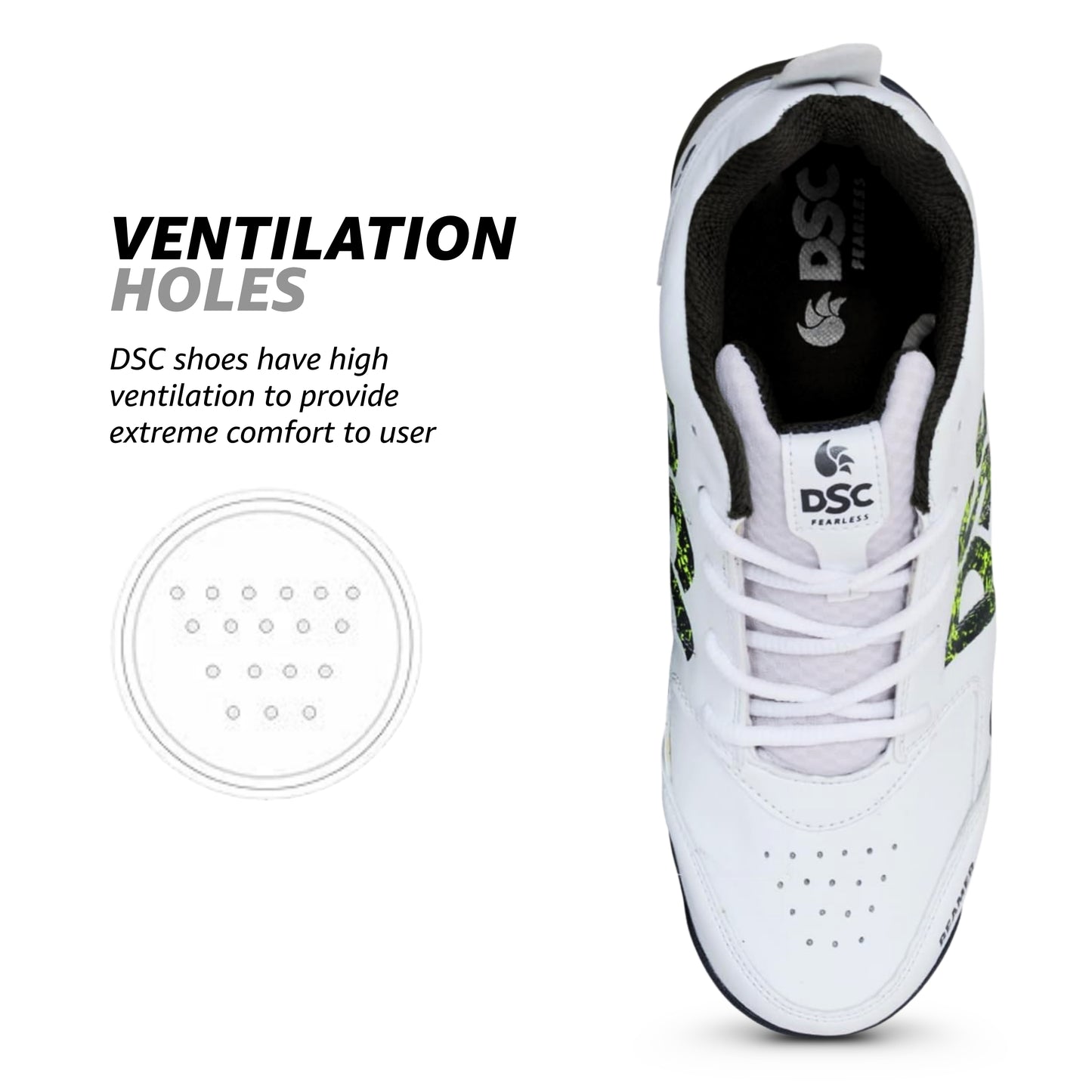 DSC Beamer Cricket Shoes | For Boys And Men | Lightweight | Durable | Embossed Design