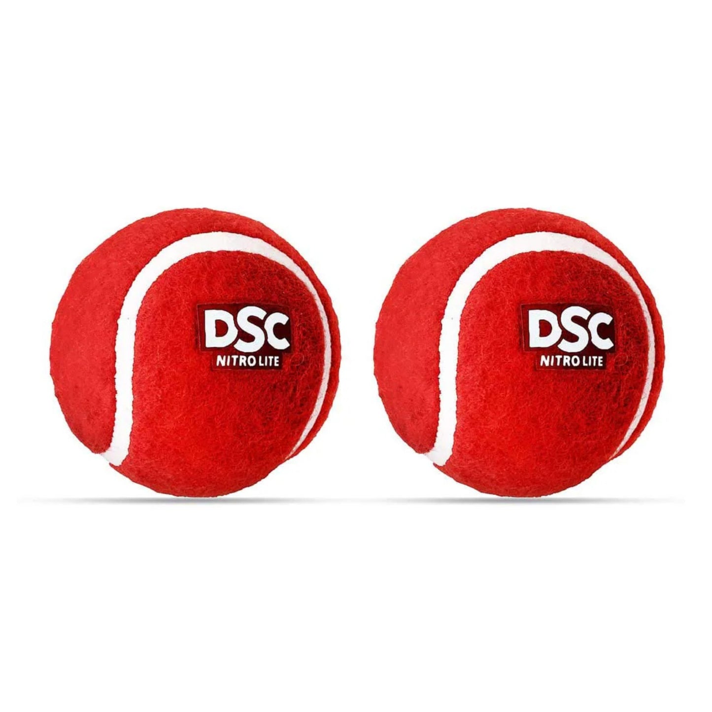 DSC Nitro Light Tennis Rubber Ball (Red) Pack of 2