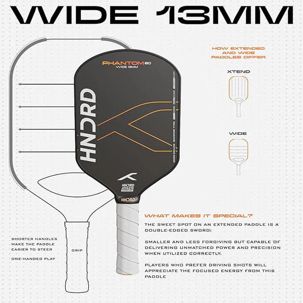 Hundred Phantom 20 Pickleball Racket | | Includes Free Bag