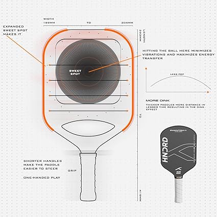 Hundred Phantom 20 Pickleball Racket | Power Play | Includes Free Bag