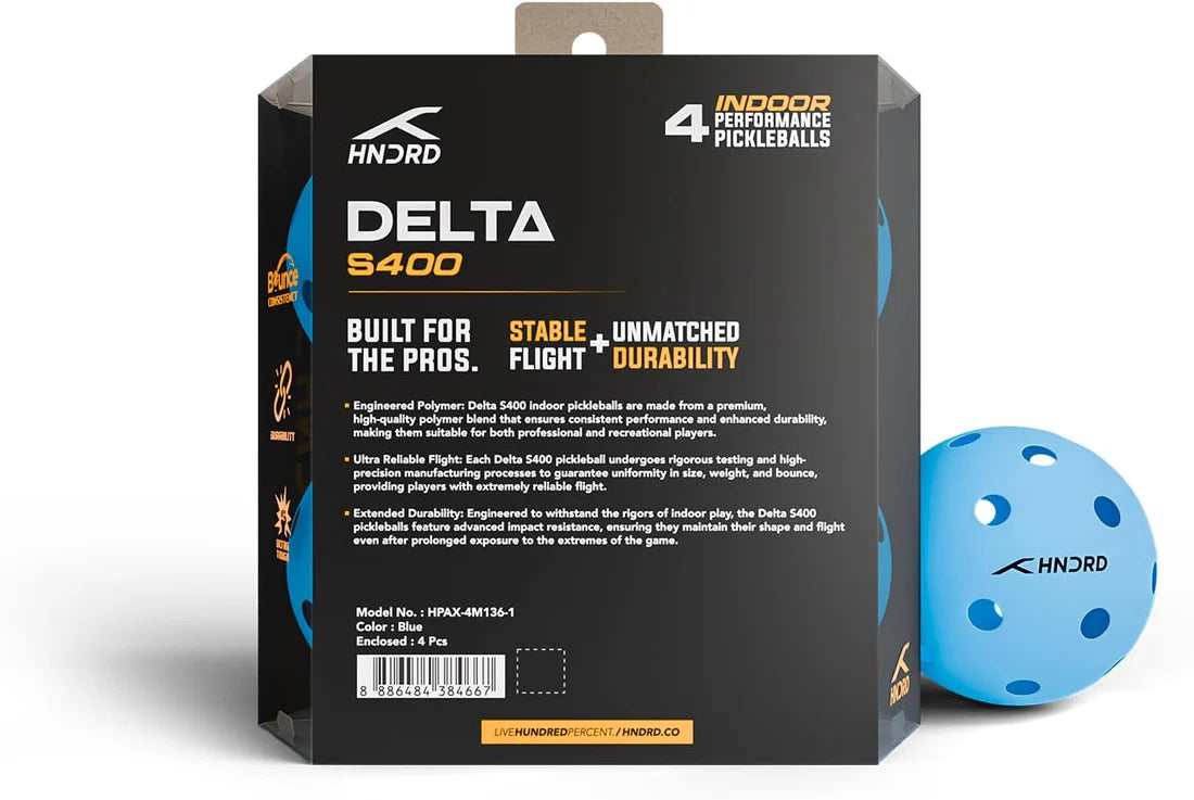 HUNDRED Delta Pro Pickleball Balls | USA Pickleball Approved | Hole Design | Tournament Ball