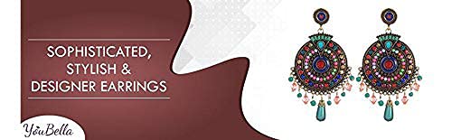 YouBella Bohemian Earrings | Multicolor | Material: Brass | Artificial Jewellery | For Women & Girls | Perfect For All Occassions | For Gifting & Wedding