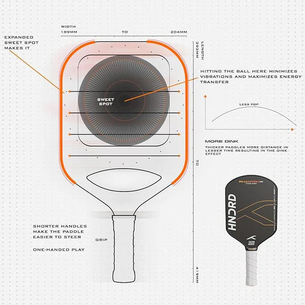 Hundred Phantom 20 Pickleball Racket | | Includes Free Bag