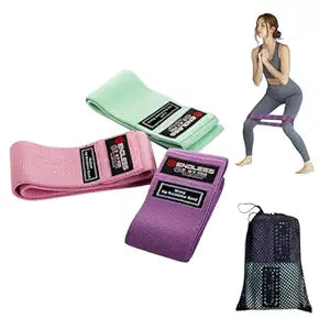Set of resistance loop bands for strength training and muscle toning