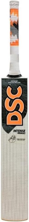 DSC Intense Assault Cricket Bat For Mens and Boys | Material: English Willow | Lightweight | Free Cover | Ready to play | For Professional Player | Grade 5