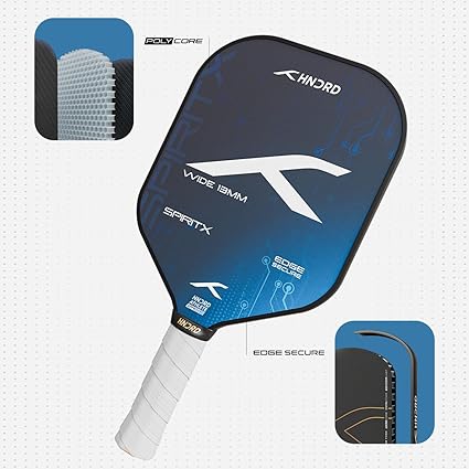 Hundred Spirit X Wide Pickleball Racket | USA Pickleball Certified | Lightweight, explosive power and speed | 13 mm Performance Core | Premium grip for controlled play