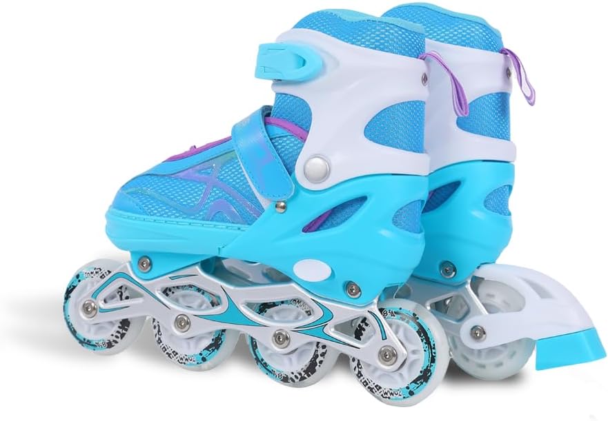 Endless EL1027 Inline Adjustable Skates | Aluminium Chassis and 70 mm PU Wheels | All Wheels Flash, ABEC 7