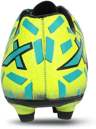Vector X Chaser Kids Football Shoes | Green & Black | Size: EU 42, UK 8, US 9 | Material: Synthetic Leather & TPU | For Boys & Men | Optimal Traction