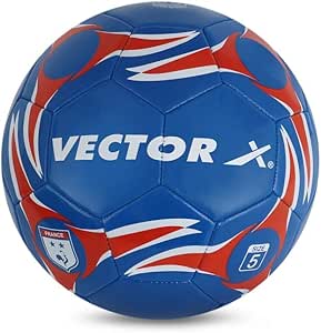 Vector X France Hand Stitched Football for Kids |Sports| Match | Training | Practice| Professional Soccer Football | Size-5| Blue Red |