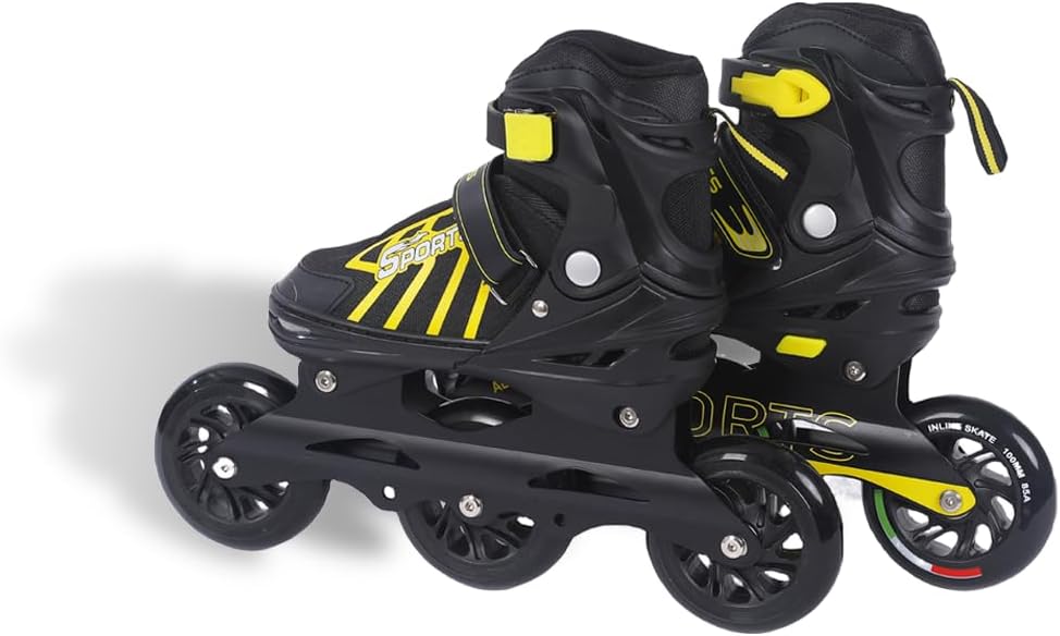 Endless EL1031 Inline Adjustable Skates | Aluminium Chassis and 100 mm PU Three Wheels | With ABEC 9 Bearings