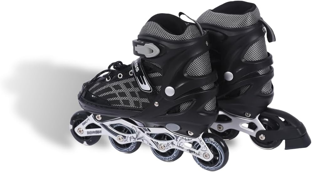 Endless EL1025 Inline Adjustable Skates | Aluminium Chassis and 70 mm PU Wheels | Front Wheel Flash, ABEC 7 Bearing