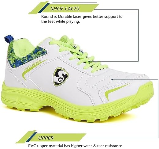 SG Savage Stud Cricket Shoe | for Mens & Boys | Material: Mesh & PVC | Lightweight | Improved Stability in The Game