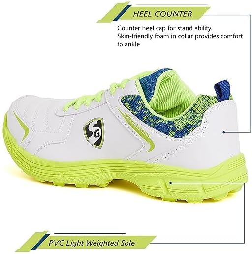 SG Savage Stud Cricket Shoe | for Mens & Boys | Material: Mesh & PVC | Lightweight | Improved Stability in The Game