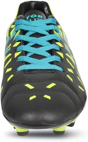 Vector X Chaser Kids Football Shoes | Green & Black | Size: EU 42, UK 8, US 9 | Material: Synthetic Leather & TPU | For Boys & Men | Optimal Traction