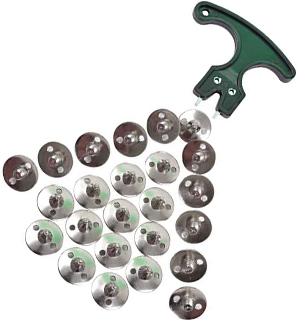 DSC Unisex Adult's Metallic-Fiber Metal Spikes & Spanner for Cricket Shoes, Multicolour
