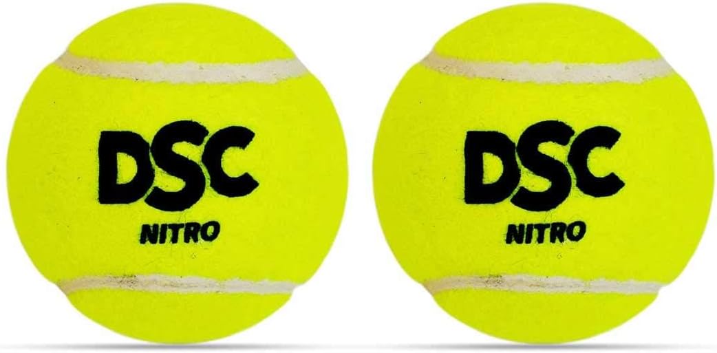 DSC Nitro Heavy Tennis Ball (Yellow) (Pack of 2)