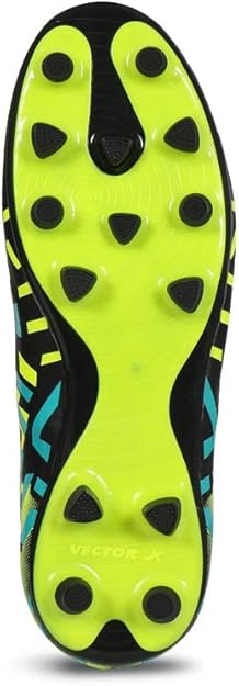 Vector X Chaser Kids Football Shoes | Green & Black | Size: EU 42, UK 8, US 9 | Material: Synthetic Leather & TPU | For Boys & Men | Optimal Traction