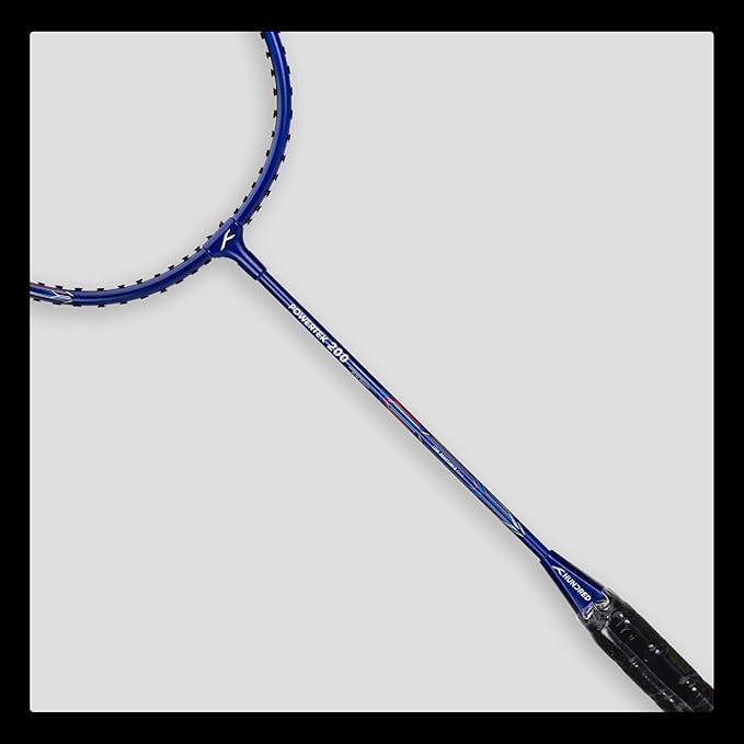 HUNDRED Powertek 200 PRO Badminton Racquet with Head Cover | Strung | Material:Aluminium|For Intermediate Players|Weight:95 grams|Maximum String Tension- 18-20lbs