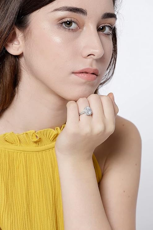 Youbella Solitaire Crystal Jewellery Silver Plated Ring For Women