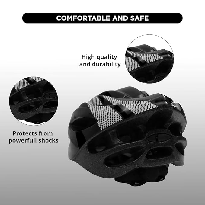 Endless EL1049 Cycle and Skates Helmet with Adjustable StrapMaterial : Polycarbonate, EPS | With Inside Cushioning Padding for Comfort | For Adults, Women and Men