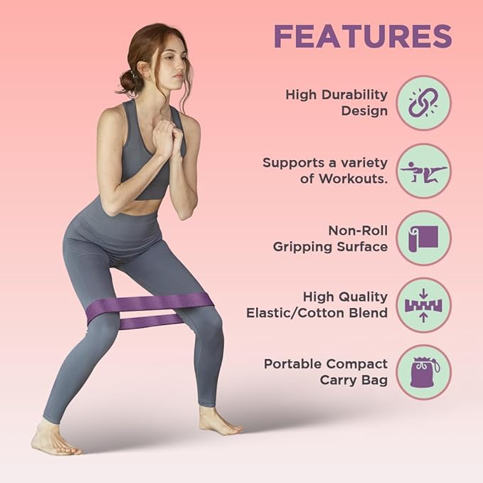 Durable latex resistance bands for workouts, physical therapy, and stretching