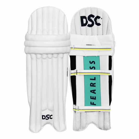 DSC Leather Condor Atmos Cricket Batting Legguard Mens Right, White