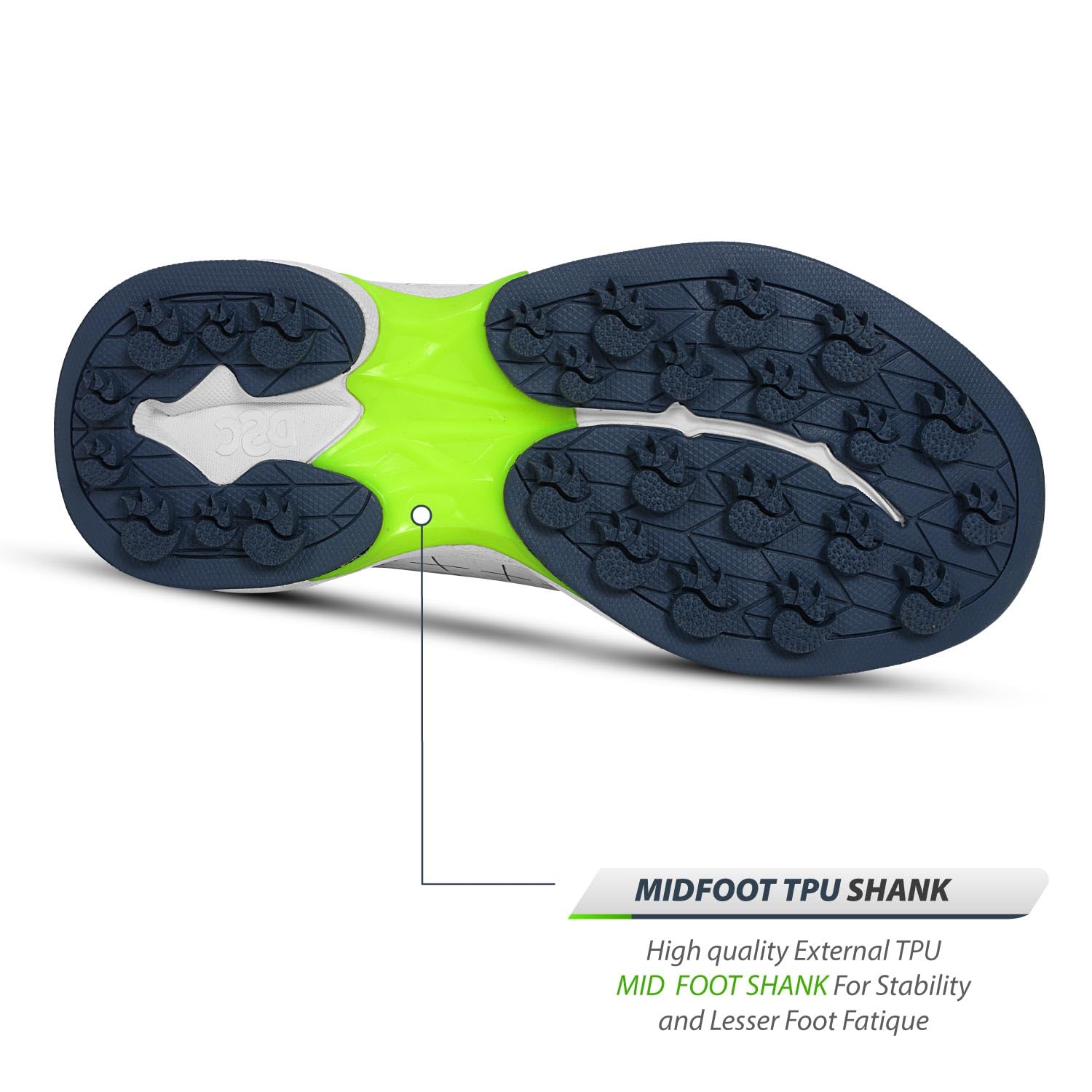 DSC biffer 22 cricket shoes white size 6,8,9,10,11 grip view