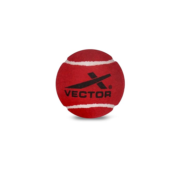Vector X High Bounce Heavy Weight Tennis Ball for Cricket Practice, Street Match Ball, Training Exercise Ball for Outdoor & Indoor, Beginners & Pet Dog Play Ball (Pack of 6) Red