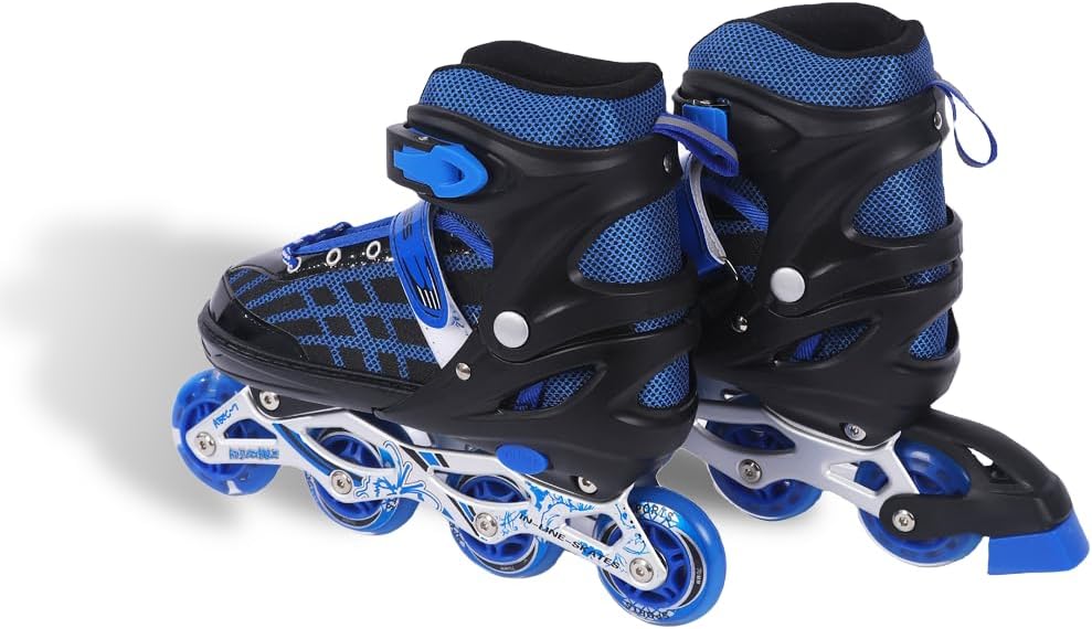 Endless EL1025 Inline Adjustable Skates | Aluminium Chassis and 70 mm PU Wheels | Front Wheel Flash, ABEC 7 Bearing