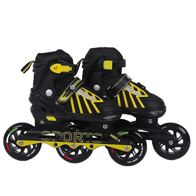 Endless EL1031 Inline Adjustable Skates | Aluminium Chassis and 100 mm PU Three Wheels | With ABEC 9 Bearings | Indoor and Outdoor