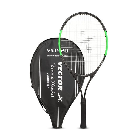 Vector X Adult Recreational Tennis Rackets,26 Inch Super Lightweight Tennis Racquets for Student,Training,Tennis and Beginners, Outdoor Games - Grip Size - 4 3/8,Green/Black