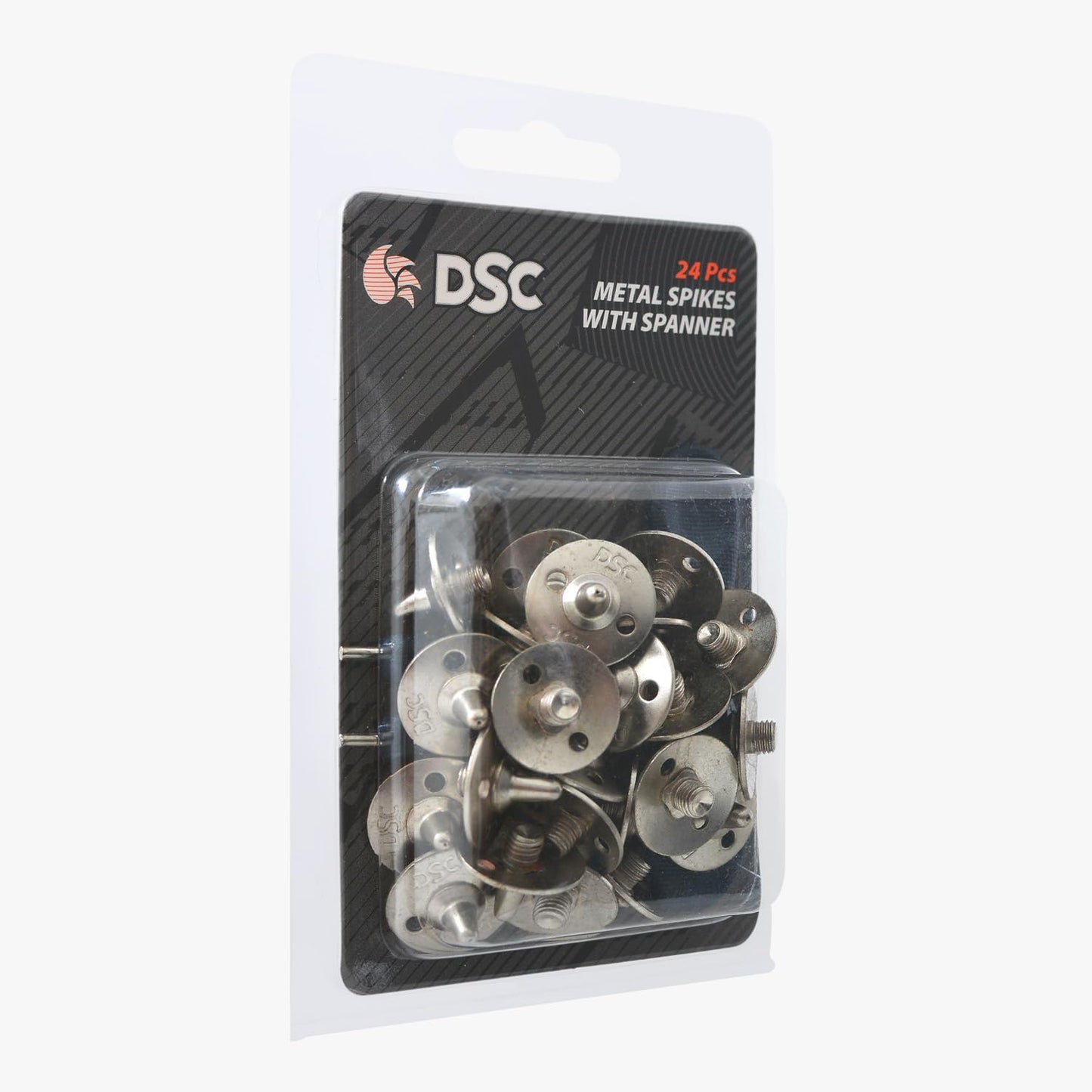 DSC Unisex Adult's Metallic-Fiber Metal Spikes & Spanner for Cricket Shoes, Multicolour