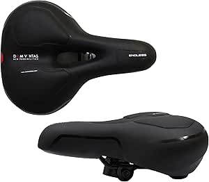 Endless Cycle Seat with Red Reflective Safety Strip | Black | Material : PU | Universal Memory Foam Seat with Breathable, Shock Absorbing and Waterproof Bike Saddle for All Type of Bikes