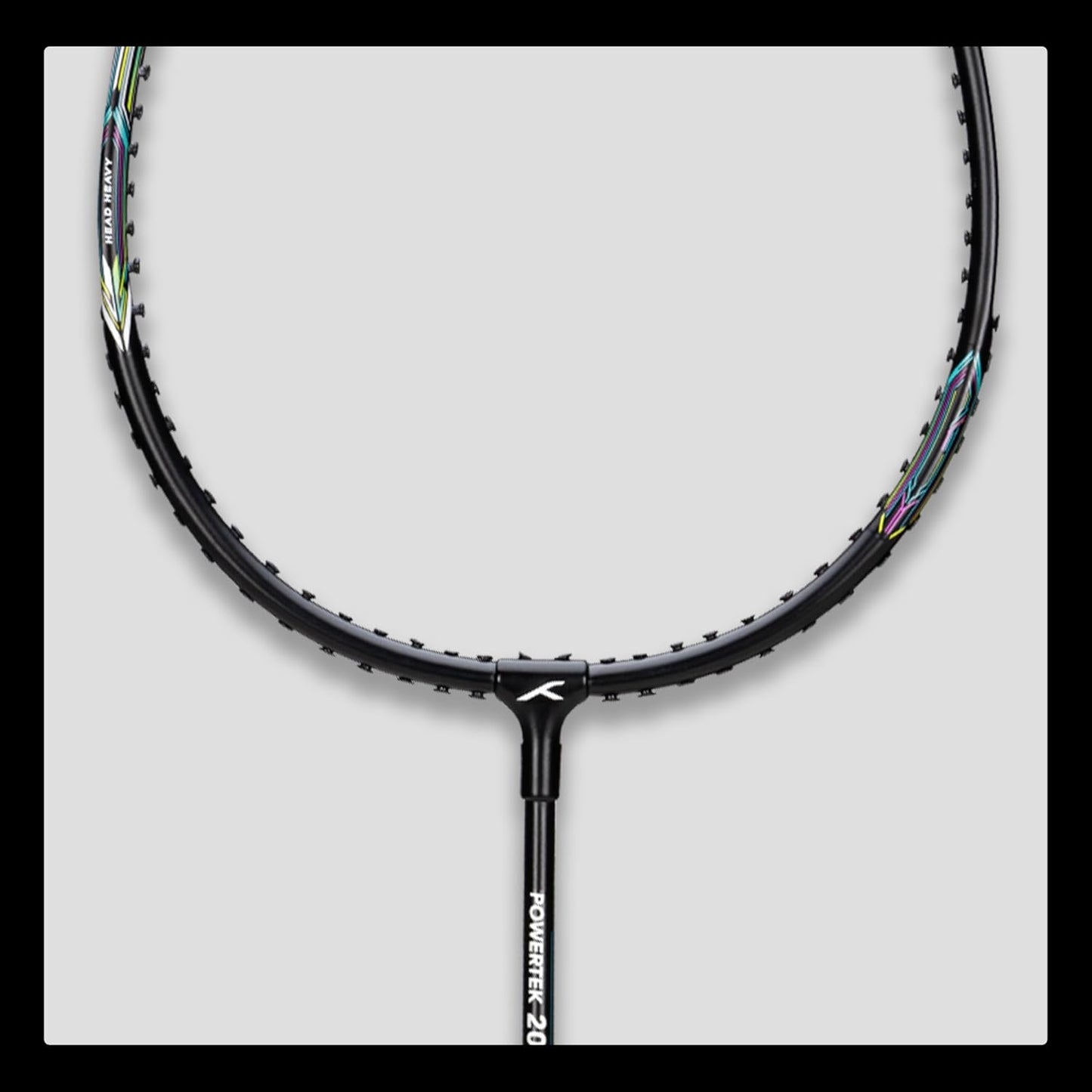 HUNDRED Powertek 200 PRO Badminton Racquet with Head Cover | Strung | Material:Aluminium|For Intermediate Players|Weight:95 grams|Maximum String Tension- 18-20lbs