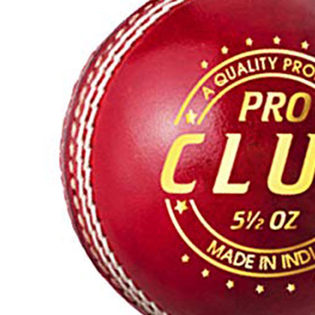 DSC 1501235 Pro Club Cricket Leather Ball (Red)