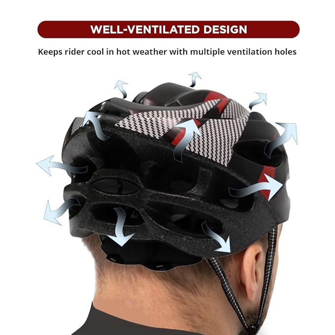 Endless EL1049 Cycle and Skates Helmet with Adjustable StrapMaterial : Polycarbonate, EPS | With Inside Cushioning Padding for Comfort | For Adults, Women and Men