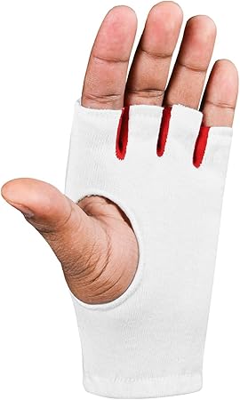 DSC Atmos Fingerless Lycra Back Cricket Batting Inner Gloves | Color: White  | Material: Cotton | Lightweight | Comfortable | Sweat Absorption | Better Grip