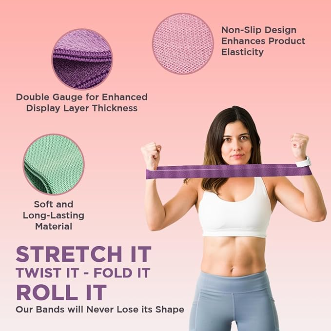 Multi-level resistance loop bands for home fitness, pilates, and yoga exercises