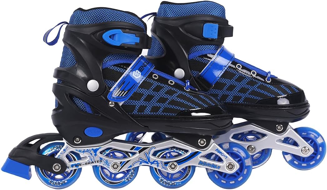Endless EL1025 Inline Adjustable Skates | Aluminium Chassis and 70 mm PU Wheels | Front Wheel Flash, ABEC 7 Bearing
