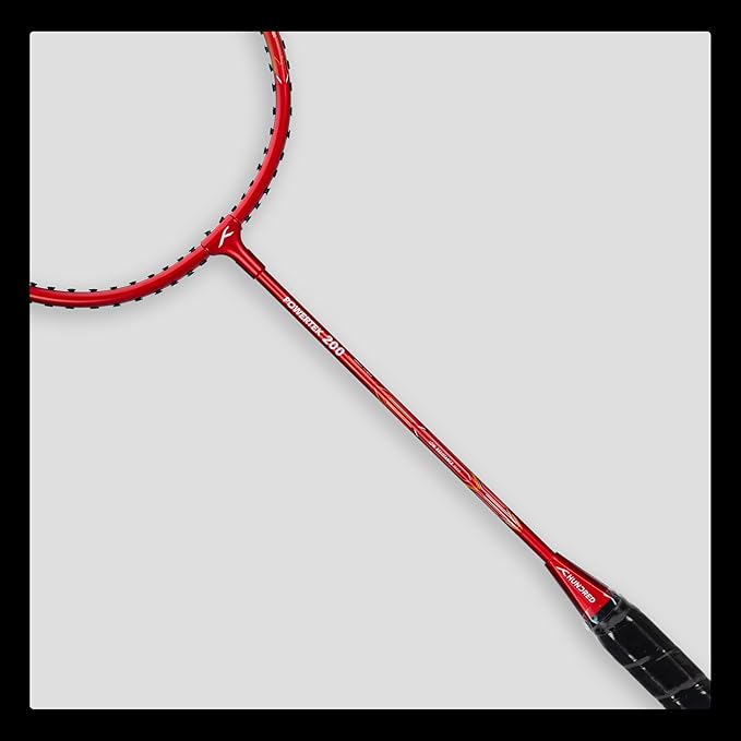 HUNDRED Powertek 200 PRO Badminton Racquet with Head Cover | Strung | Material:Aluminium|For Intermediate Players|Weight:95 grams|Maximum String Tension- 18-20lbs