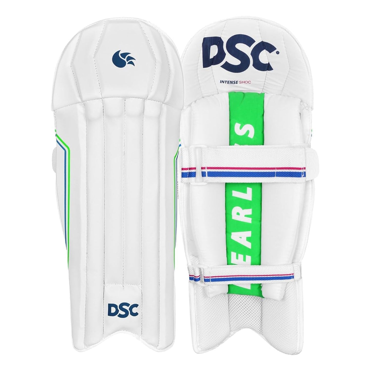 DSC Shoc PU Wicket Keeping Leg Guard Boys - White