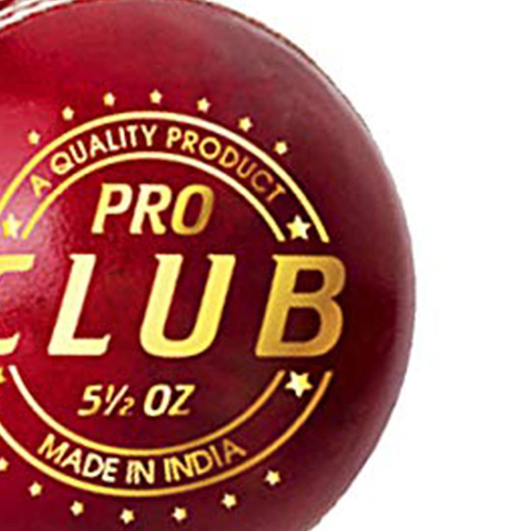 DSC 1501235 Pro Club Cricket Leather Ball (Red)