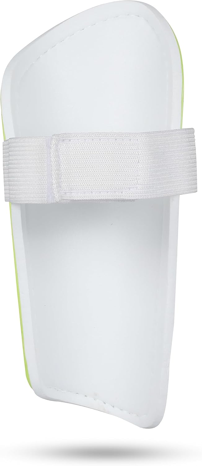 Nivia Wisdom - 2018 Plastic Shin Guard for Youth (Green, Small) | for Football Games Matches, Training | Light Weight & Breathable