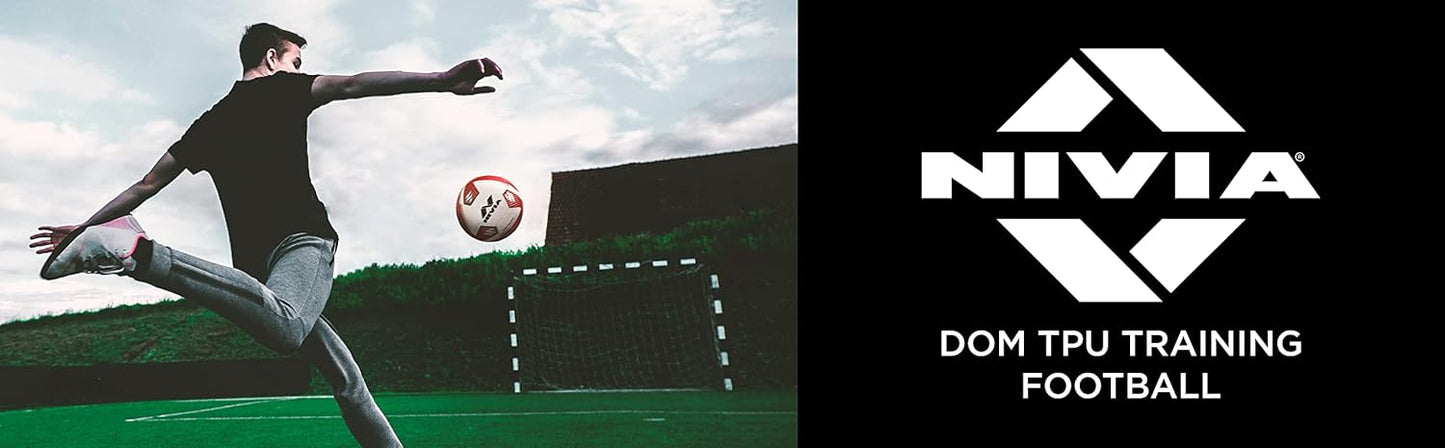 Nivia Training PU Football | Machine Stitched | 32 Panel | TPU top Layer | Soccer Ball | Butyl Bladder Core