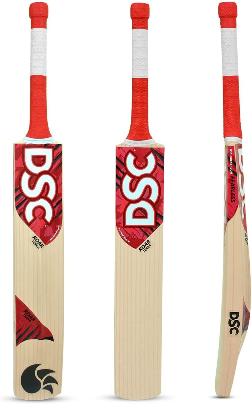 DSC Roar Terra Kashmir Willow Cricket Bat, Ball_ type : Leather Ball, Playing Style : All-Round