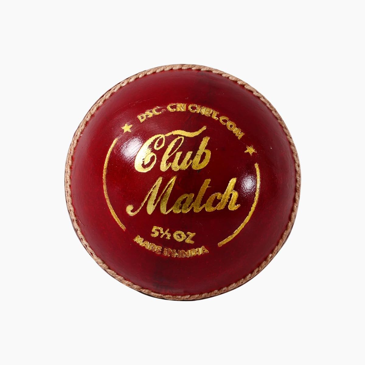 DSC Club Match Leather Ball | Color: Red | Size: Standard | Material: Leather | For Men & Boys | Lightweight and Durable | Long Lasting Performance | Hand Stitched